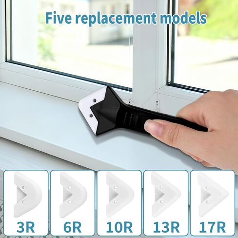 Silicone Caulking Tool Kit，Glass Glue Angle Scraper,Floor Glue Scraper， Caulk Remover Tool, Stainless Steelhead Caulk Remover and Sealant Scraper, Caulk Remover for Kitchen，Bathroom，Window，Joint, in Saudi Arabia