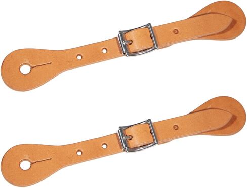 2 Pcs Full Grain Leather Spur Straps, Adjustable Equestrian Boot Straps for Men Women in Kuwait