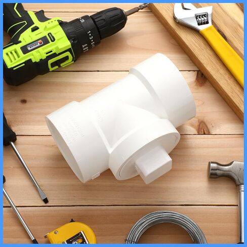 2" Hub x 2" Hub x 2" PVC Dwv Pipe Fitting Cleanout Tee with Plug Sewer Cleanout Adapter with NPT Female for Drainage Piping, Ventilation and Other System Drain in Kuwait