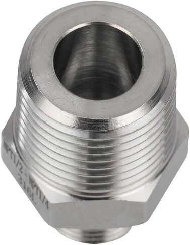 Yoebor الفولاذ المقاوم للصدأ 304 M14 * 1.5 ذكر x 1/4 "NPT ذكر أنبوب سداسي الحلمة 1 قطعة in Kuwait