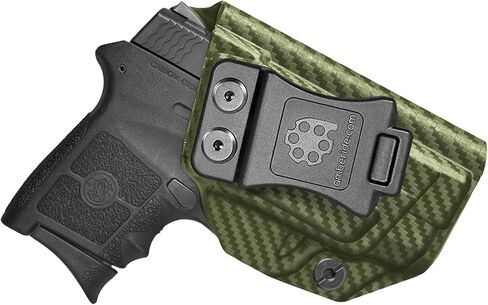 Amberide IWB Kydex Holster for Smith & Wesson Bodyguard 380 Auto، حمل مخفي، بدون بصري/بدون ليزر، غير قابل للتعديل، الاحتفاظ بالنقر، صنع في الولايات المتحدة الأمريكية in Kuwait