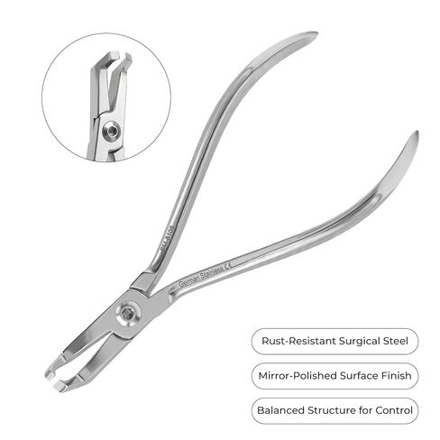 Stellmacher Angulated Bracket Remover Plier – Orthodontic Dental Instrument with Precision Angled Tip for Controlled Bracket Debonding – Ergonomic Non-Slip Grip Stainless Steel Tool (14 cm) in Kuwait