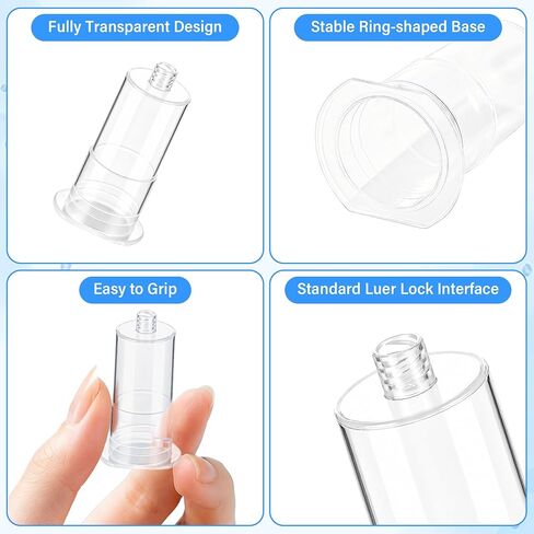 100 Pack Disposable Transparent Connector, Universal Fit | Multi Sample for Single Use, Individually Wrapped in Kuwait