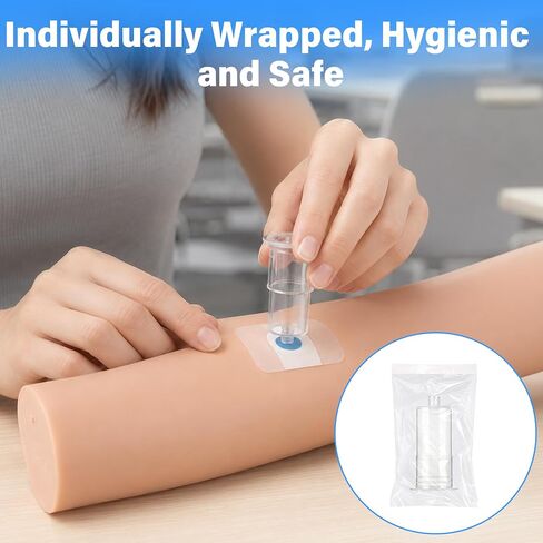 100 Pack Disposable Transparent Connector, Universal Fit | Multi Sample for Single Use, Individually Wrapped in Kuwait