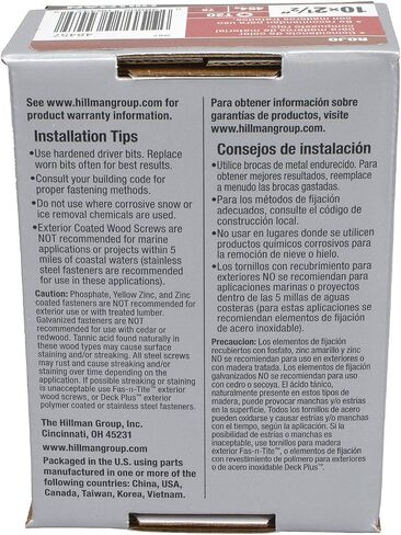Deck Plus 48457 Redwood Star-Drive Composite Deck Screws (#10 x 2-1/2") in Kuwait