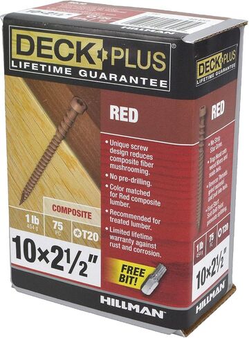 Deck Plus 48457 Redwood Star-Drive Composite Deck Screws (#10 x 2-1/2") in Kuwait