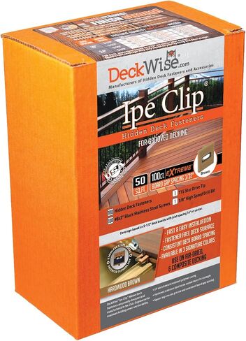DeckWise Ipe Clip Extreme Hidden Deck Fasteners, 3/32" Spacing (100 Kit) (Brown) in Kuwait