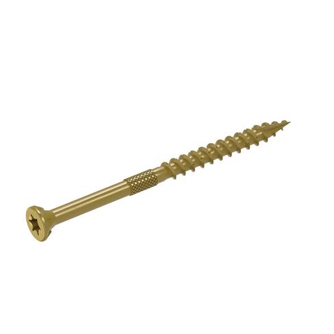 Grip-Rite DeckForce Exterior Wood Screws for Decks and Fences - Nano Coated - T-17 Autopilot Tip - Gold Deck Screws - #10 x 3-25 Lb Box - GRDF3STGDBK in Kuwait