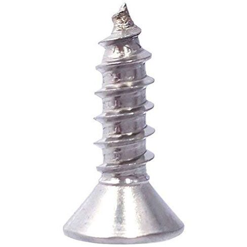 #8 x 1/2" Flat Head Wood Screws, Phillips Drive, Type 316 Marine Grade Stainless Steel, Full Thread, Bright Finish, Quantity 50 By Fastenere in Kuwait