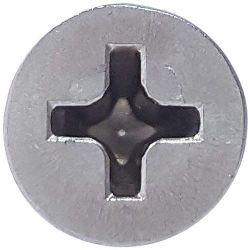 #8 x 1/2" Flat Head Wood Screws, Phillips Drive, Type 316 Marine Grade Stainless Steel, Full Thread, Bright Finish, Quantity 50 By Fastenere in Kuwait