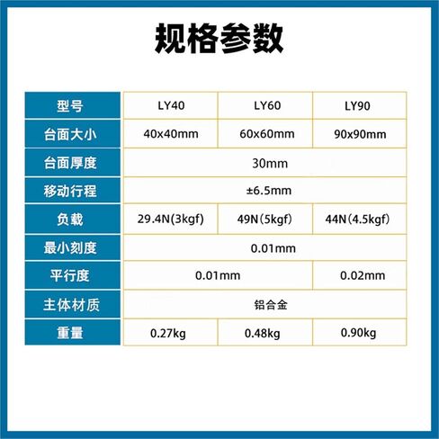 طاولة الإزاحة اليدوية LY40/60/90/100-LM/CM/RM شريحة واحدة (LY50-CM (H30mm) 测微头左位) in Kuwait