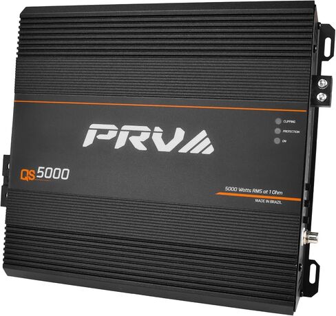 PRV Audio QS5000 1 أوم 5000 واط أمبير مضخم صوت السيارة كامل المدى صوت عالي الدقة 1 قناة 5K أمبير سيارة مع عناصر تحكم HPF وLPF مدمجة لأنظمة الصوت الاحترافية in Kuwait