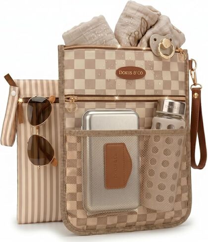 DOKUS & CO Premium Wet Dry Diaper Clutch – Structured Waterproof Baby Organizer with Wrist Strap + Matching Washable Wet Bag in Saudi Arabia