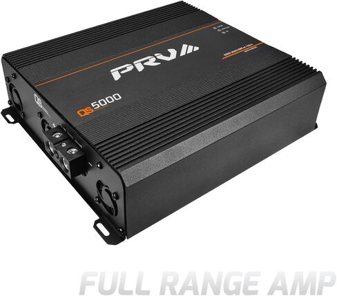 PRV Audio QS5000 1 أوم 5000 واط أمبير مضخم صوت السيارة كامل المدى صوت عالي الدقة 1 قناة 5K أمبير سيارة مع عناصر تحكم HPF وLPF مدمجة لأنظمة الصوت الاحترافية in Kuwait