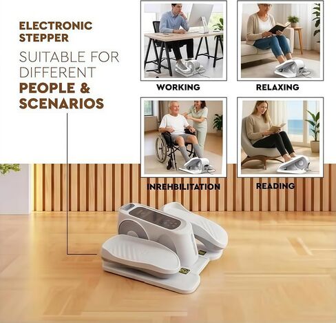 Under Desk Elliptical Exercise Machine, Electric Pedal Exerciser for Home, Quiet Portable Under Desk Bike for Seniors, Seated Leg Exerciser with Remote Control, 12 Speeds, Auto & HR Mode in Kuwait