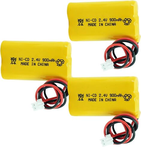 Ni-Cd 2.4V Exit Sign Emergency Light Batteries 900mAh for Exitronix 10010036 Lithonia 10010034 Interstate NIC1394 BEL-179 (3 Packs) in Kuwait