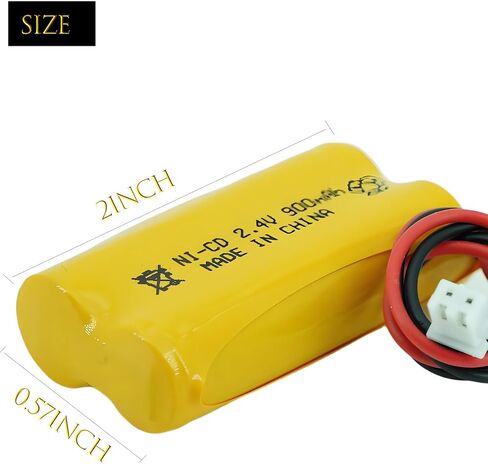 Ni-Cd 2.4V Exit Sign Emergency Light Batteries 900mAh for Exitronix 10010036 Lithonia 10010034 Interstate NIC1394 BEL-179 (3 Packs) in Kuwait