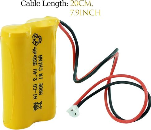 Ni-Cd 2.4V Exit Sign Emergency Light Batteries 900mAh for Exitronix 10010036 Lithonia 10010034 Interstate NIC1394 BEL-179 (3 Packs) in Kuwait