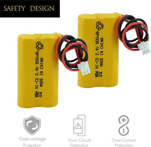 Ni-Cd 2.4V Exit Sign Emergency Light Batteries 900mAh for Exitronix 10010036 Lithonia 10010034 Interstate NIC1394 BEL-179 (3 Packs) in Kuwait