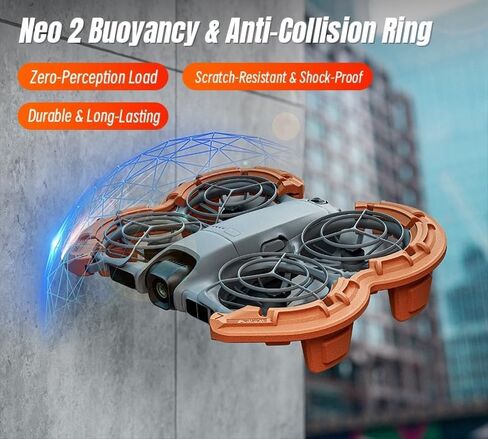 مصد حماية المروحة العائمة BTG لملحقات DJI Neo 2 المضادة للتصادمات وغطاء واقٍ من الصدمات (برتقالي) in Kuwait