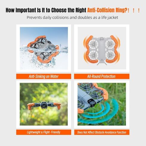 مصد حماية المروحة العائمة BTG لملحقات DJI Neo 2 المضادة للتصادمات وغطاء واقٍ من الصدمات (برتقالي) in Kuwait