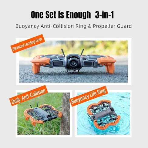 مصد حماية المروحة العائمة BTG لملحقات DJI Neo 2 المضادة للتصادمات وغطاء واقٍ من الصدمات (برتقالي) in Kuwait