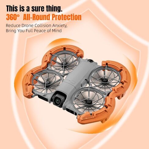 مصد حماية المروحة العائمة BTG لملحقات DJI Neo 2 المضادة للتصادمات وغطاء واقٍ من الصدمات (برتقالي) in Kuwait
