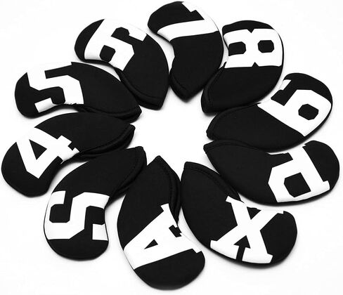 Big Number Neoprene Golf Iron Covers Set - Club Head Covers - Wedge Iron Protective Headcover for Callaway, Ping, Taylormade, Cobra, Mizuno (a) in Saudi Arabia