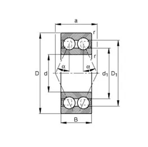 1PCS 3209ATN9 3209 3209A 5209 45x85x30.2 3209-B-TVH 3056209 3209B Angular Contact Ball Bearings in Kuwait