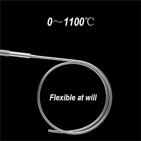 1PC Thermocouple Wire Length 3 Meters Type K Armored Temperature Sensor Bendable Heating Probe WRNK-191 for Mechanical Equipment in Saudi Arabia