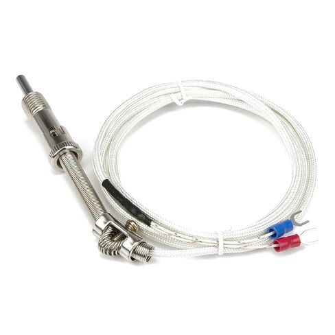 FTARS01 K E Type 2m fibreglass Braided Cabel M12 Pressure Spring 32mm Sleeve Length thermocouple Temperature Sensor WRNT WRET | E M12x1.5 in Saudi Arabia