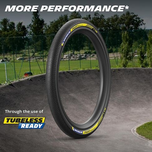 Michelin Pilot SX 20x1.70 Tubeless-Ready Folding Road Bike Tire – Slick, High-Performance, Cornering Grip for Hard-Packed and Dusty Terrain | bike-tires in Kuwait