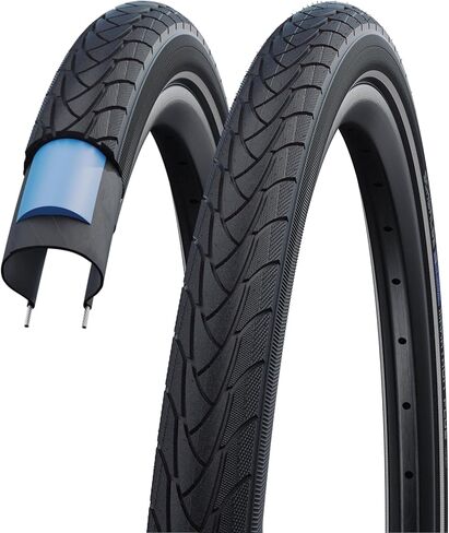 إطار دراجة Schwalbe Marathon مقاس 26 بوصة – 26 × 1 3/8 – 37-590 – إطار مسطح أقل للدراجات – SmartGuard in Kuwait