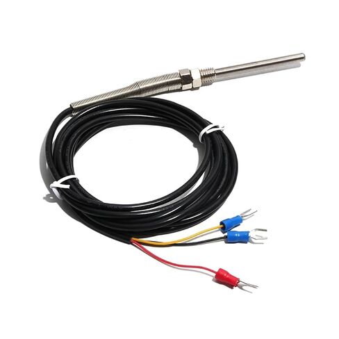 Temperature Sensor Dia.5 * 50/100/150/200mm Probe 1/2/3/4/5M Surface Black Adhesive Wire Thermocouple Thermal Resistance | Probe 5mmx150mm,3M Cable length in Saudi Arabia