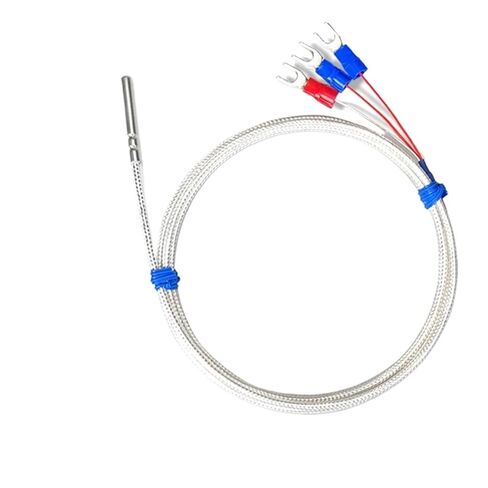 4mm*30mm PT100 Temperature Sensor Stainless Steel Thermocouple 1/2/3/4/5M Cable Sensing High Temperature Waterproof | PT100 1M in Saudi Arabia