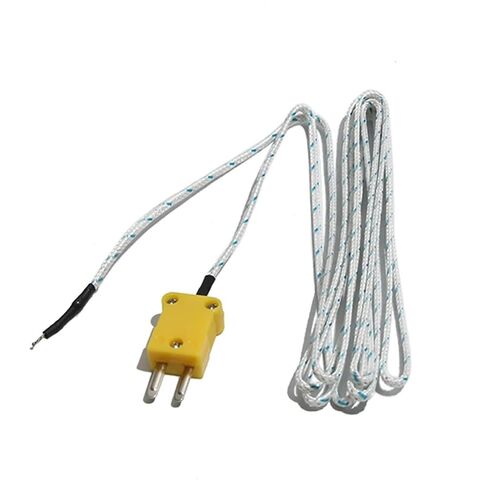 Fiberglass Test 0.5m/1m/2m/3m High Temperature Wire K-Type Thermocouple Sensor Probe for TM-902C/TES-1310/6801 | Wire L 2m in Saudi Arabia