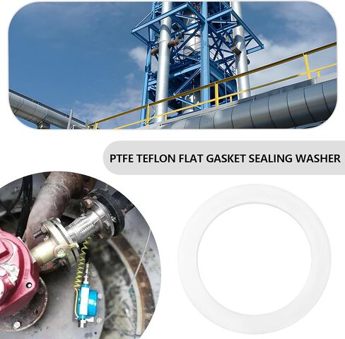 SING F LTD 10 قطع PTFE غسالات مسطحة AN-8 (8AN) PTFE غسالة 19.5 مم ID 25.4 مم OD 1.5 مم حشوات شفة دائرية سميكة لآلات السيارات والإلكترونيات الكهربائية in Kuwait