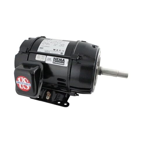 US Motors EEQK750 Emerson 184JMZ EQ محرك تجاري ثلاثي الطور 7-1/2HP كامل التصنيف in Kuwait