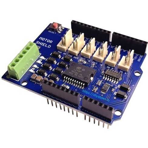 L298P Dual H-Bridge Motor Driver Shield لـ Arduino Uno R3/R4، Mega، Due، Giga، 4A وحدة التحكم في المحرك ثنائي القناة لمحركات التيار المستمر والسائر in Kuwait