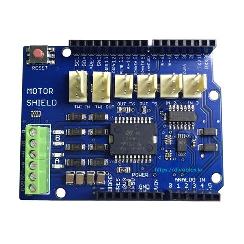 L298P Dual H-Bridge Motor Driver Shield لـ Arduino Uno R3/R4، Mega، Due، Giga، 4A وحدة التحكم في المحرك ثنائي القناة لمحركات التيار المستمر والسائر in Kuwait