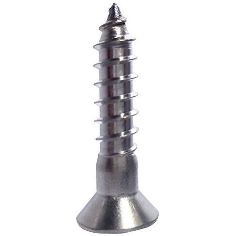 #8 x 1-1/2" Flat Head Wood Screws, Phillips Drive, Type 316 Marine Grade Stainless Steel, Partial Thread, Bright Finish, Quantity 50 By Fastenere in Kuwait