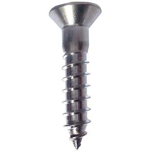 #8 x 1-1/2" Flat Head Wood Screws, Phillips Drive, Type 316 Marine Grade Stainless Steel, Partial Thread, Bright Finish, Quantity 50 By Fastenere in Kuwait