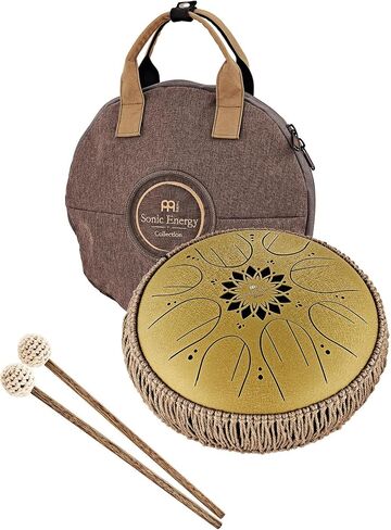 Meinl Sonic Energy Octave Steel Tongue Drum 8 Notes 10" with Mallets, Bag — Sound Healing Instrument for Musical Education, Meditation, ASMR, Yoga in Kuwait