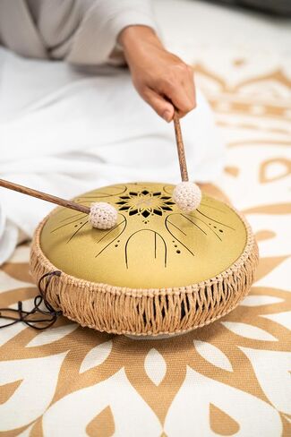 Meinl Sonic Energy Octave Steel Tongue Drum 8 Notes 10" with Mallets, Bag — Sound Healing Instrument for Musical Education, Meditation, ASMR, Yoga in Kuwait