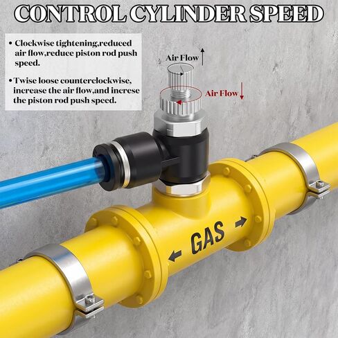 Xuhal 10 Pack Pneumatic Push to Air Flow Connect Control Valve 1/4"tube OD x 1/8 NPT 90 Degree Elbow Air Flow Control Valve Adapter Fitting in Kuwait