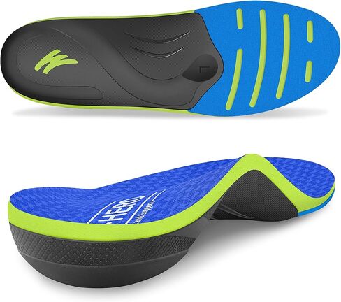 WalkHero Heavy Duty Arch Support Inserts,220+ lbs Plantar Fasciitis Insoles for Men Women,Pain Relief Orthotic Insert for Flat Feet,Standing All Day or Daily Walking Mens 10-10.5 | Womens 12-12.5 in Saudi Arabia