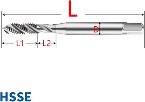 1PCS M12-M24 Metric Spiral Fluted Tap Without Coating/TC50/TIN/TICN For Aluminum/Stainless steel/Steel Screw Thread Taps(TICN,M16X2) in Kuwait