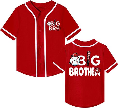 Big Brother Little Brother Matching T-Shirt Toddler Baseball Jersey Promoted to Big Bro Tee Baby Boy Clothes in Saudi Arabia