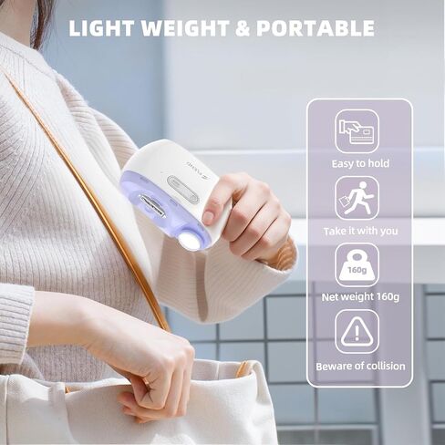 Electric Nail Clipper, Electric Nail Trimmer Suitable for Children, Adults, and Elderly, Automatic Nail Clipper with 2 Adjustable Speeds, Nail Clippers with LED Light and Chip Storage Box in Saudi Arabia