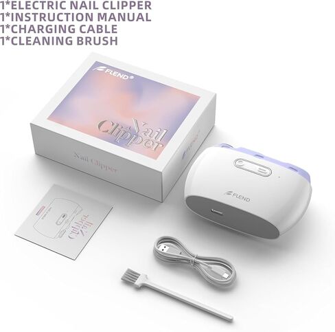 Electric Nail Clipper, Electric Nail Trimmer Suitable for Children, Adults, and Elderly, Automatic Nail Clipper with 2 Adjustable Speeds, Nail Clippers with LED Light and Chip Storage Box in Saudi Arabia